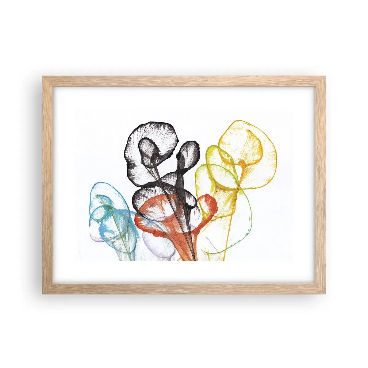 Poster in cornice rovere chiaro - Fiori con l'anima - 40x30 cm