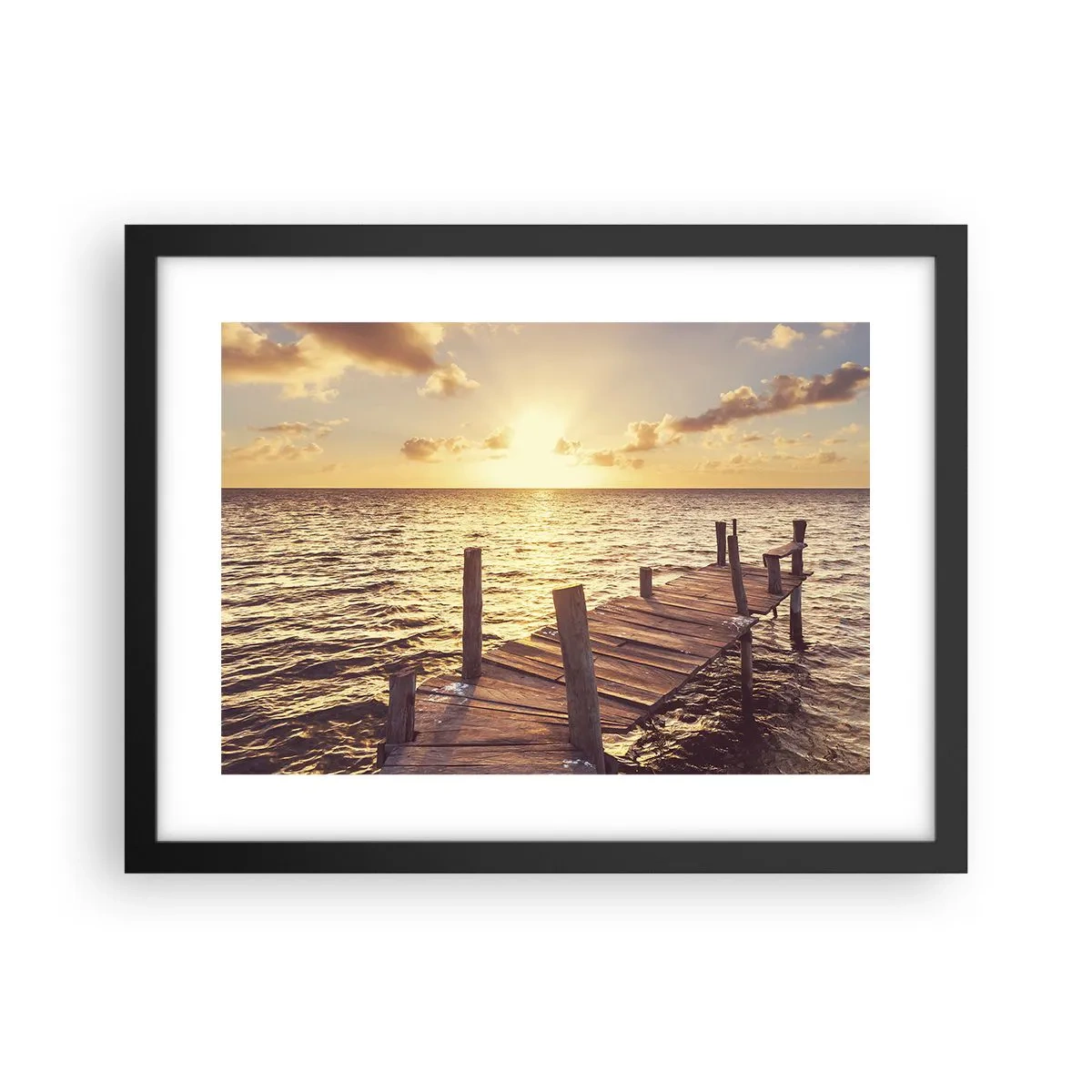 Poster in cornice nera - Il paese dorato della mitezza - 40x30 cm