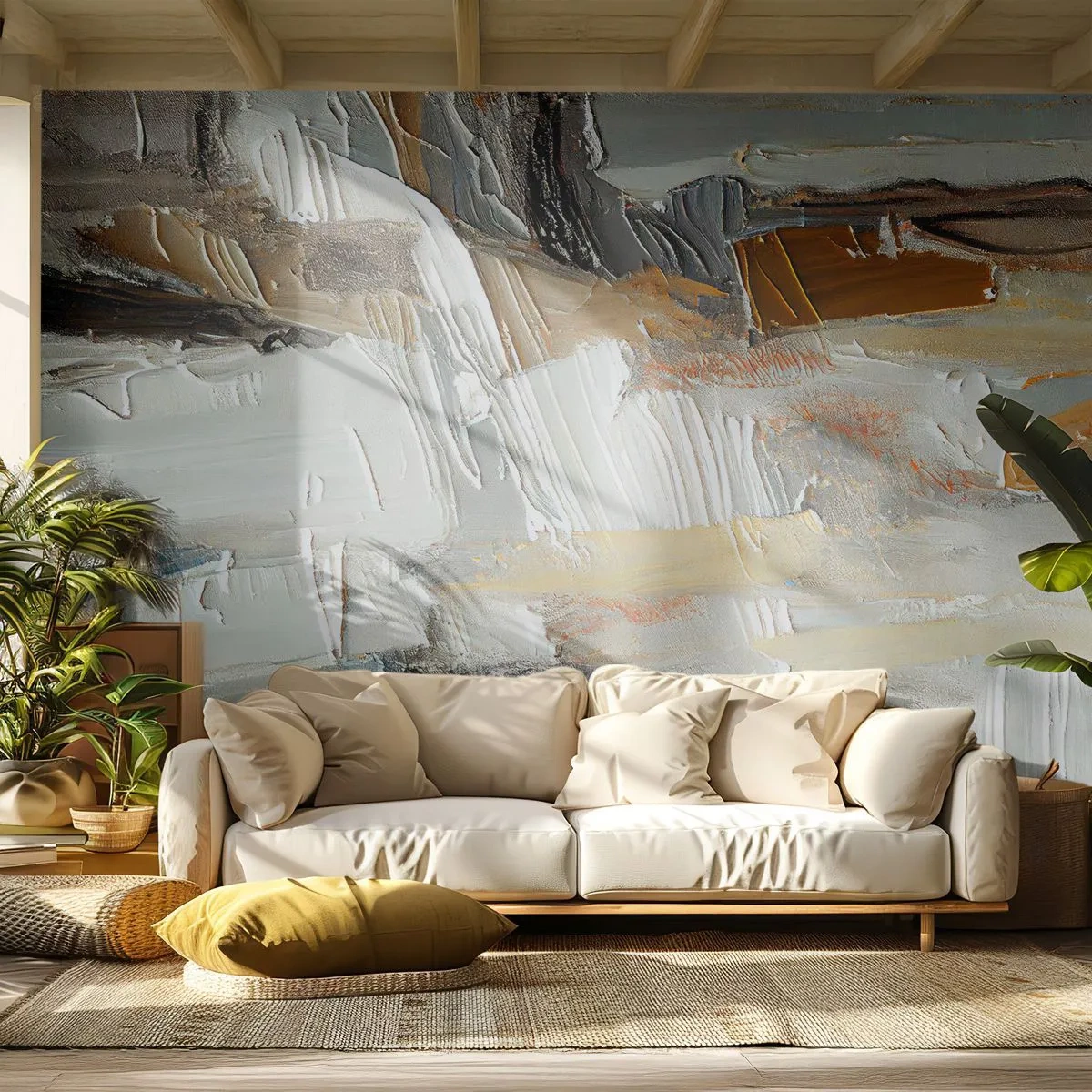 Fotomurali Premium Canvas - Strati colorati - Pezzo, Colore, Pittura - 150x105 cm