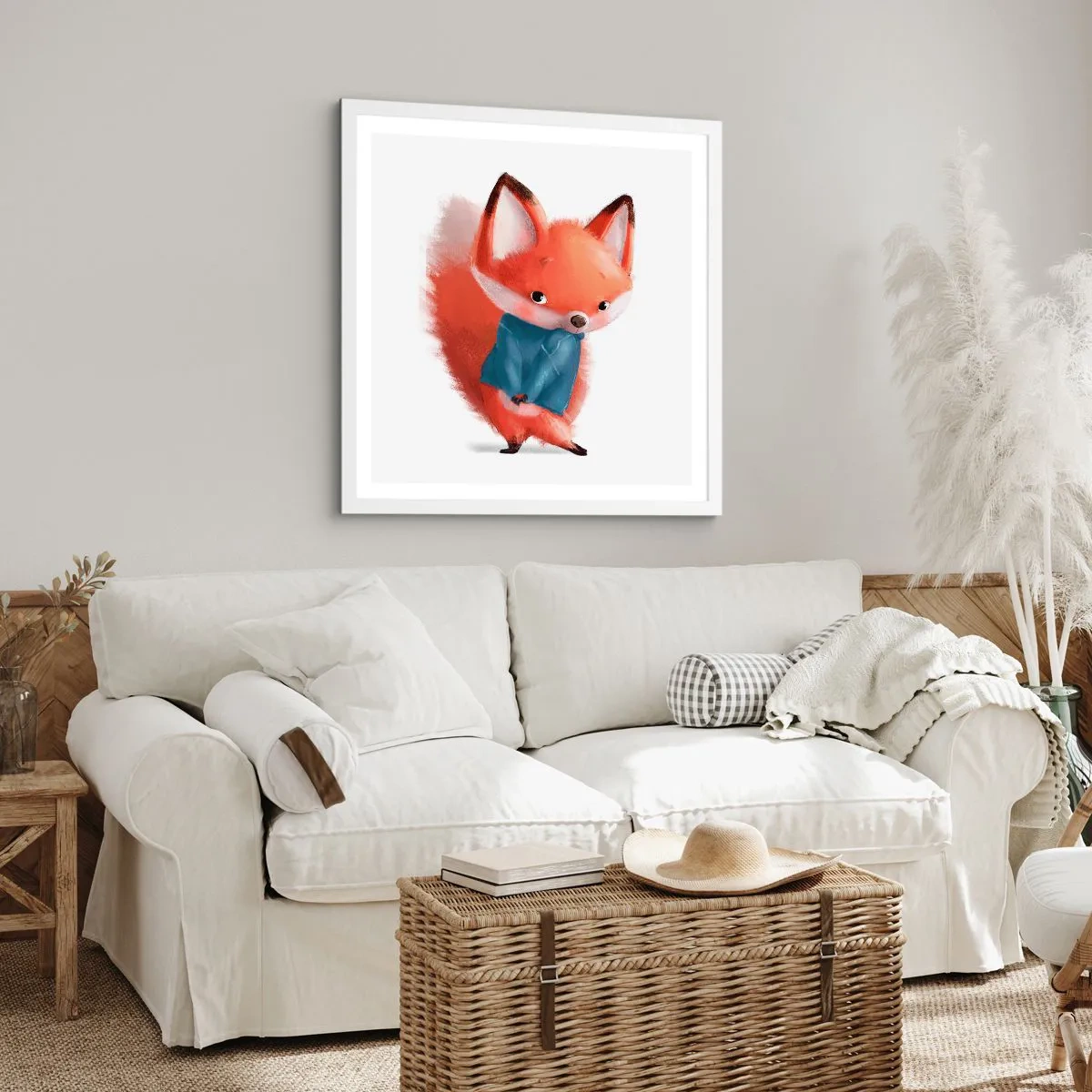 Poster in cornice bianca - Ci sto bene? - 30x30 cm