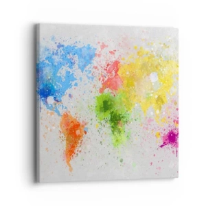 Quadro su tela - Stampe su Tela - Tutti i colori del mondo - 30x30 cm