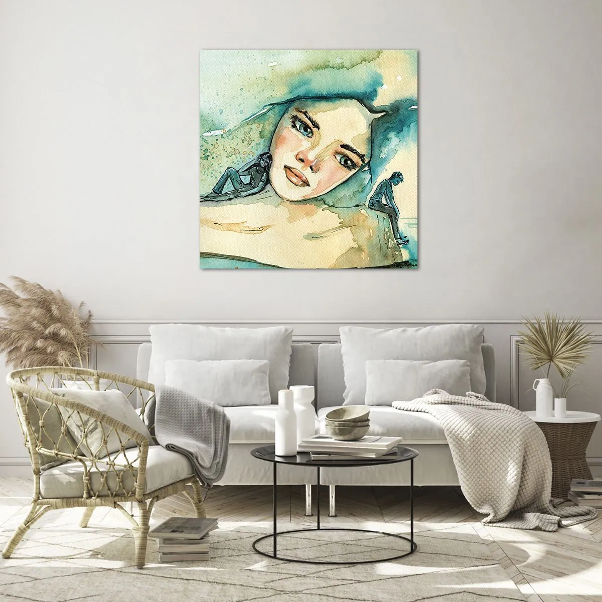 Quadro su vetro - Am I blue? - 30x30 cm