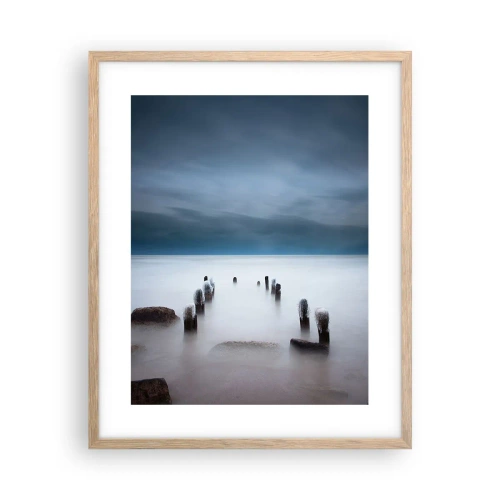 Poster in cornice rovere chiaro - Lago pensieroso - 40x50 cm