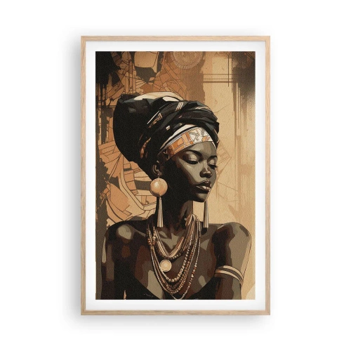 Poster in cornice rovere chiaro - Maestà africana - 61x91 cm