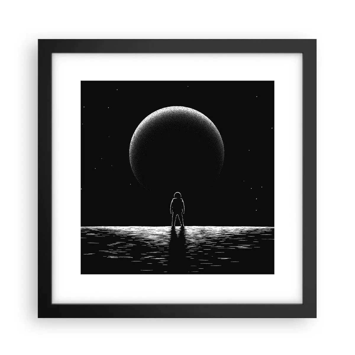 Poster in cornice nera - Faccia a faccia - 30x30 cm