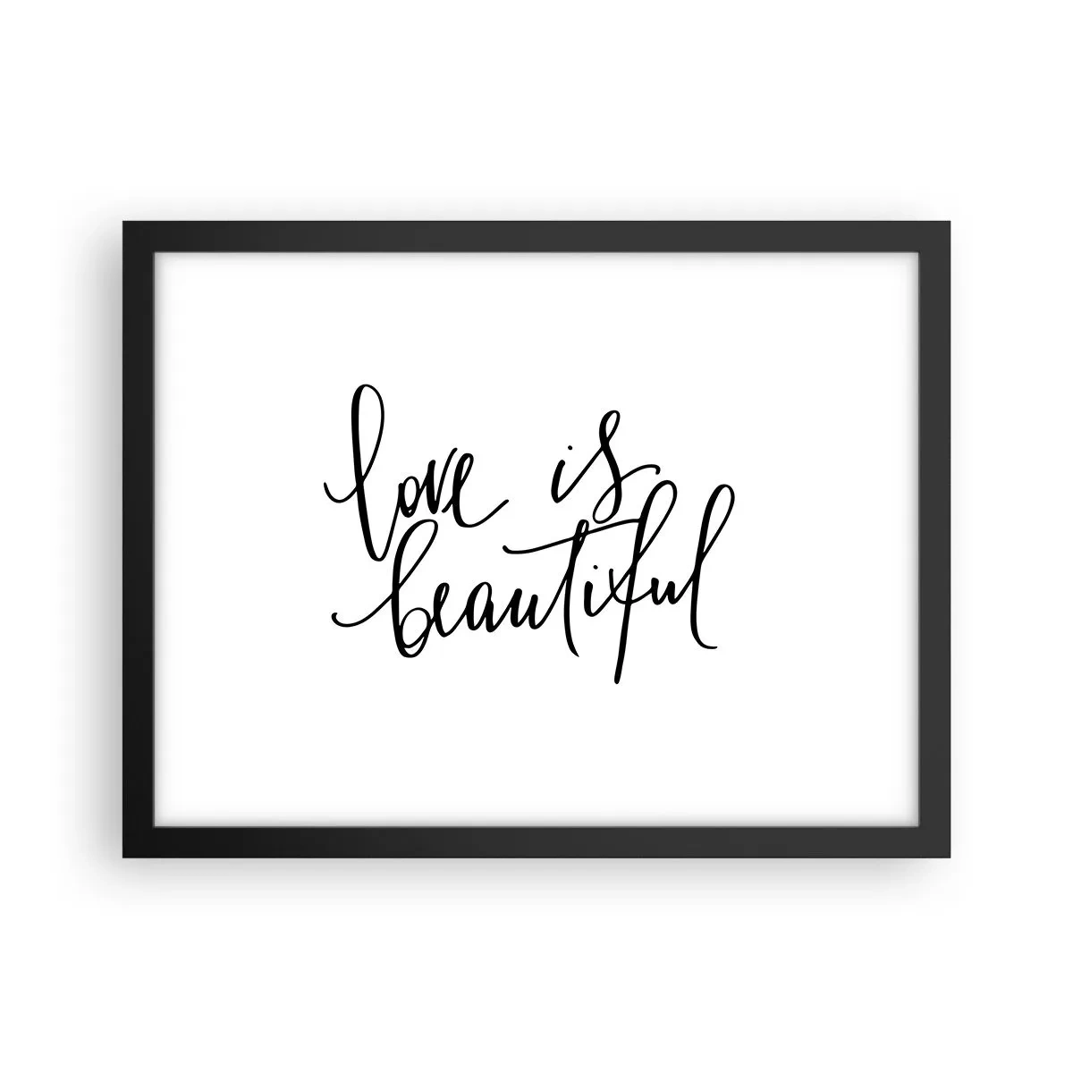 Poster in cornice nera - Leggi e ripeti - 40x30 cm