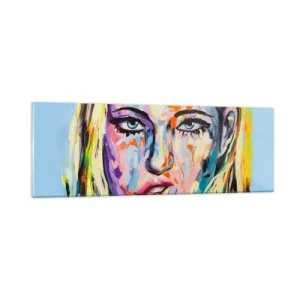 Quadro su vetro - Guardala dritto negli occhi - 90x30 cm