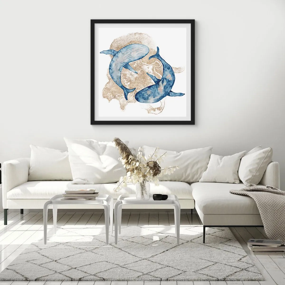 Poster in cornice nera - Amicizia o amore? - 60x60 cm