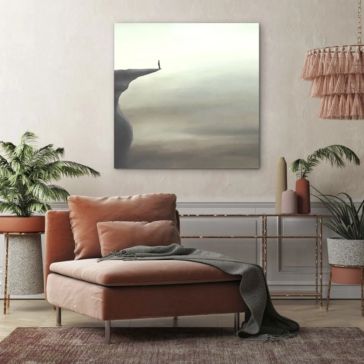 Quadro su tela - Stampe su Tela - Certamente verso l'alto! - 30x30 cm