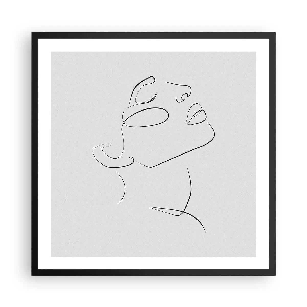 Poster in cornice nera - I meandri dei sogni - 60x60 cm