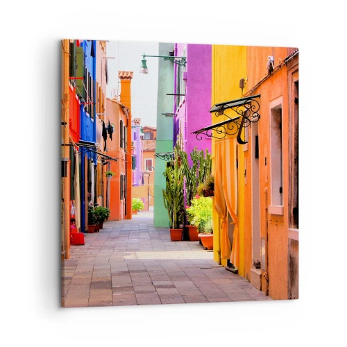 Quadro su tela - Stampe su Tela - Angolo multicolore - 50x50 cm