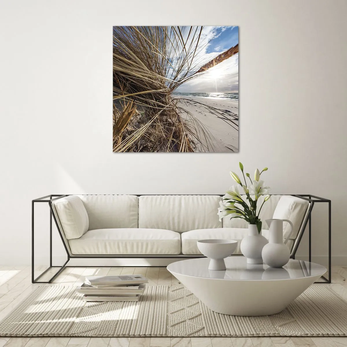 Quadro su vetro - L'incontro degli elementi - 30x30 cm