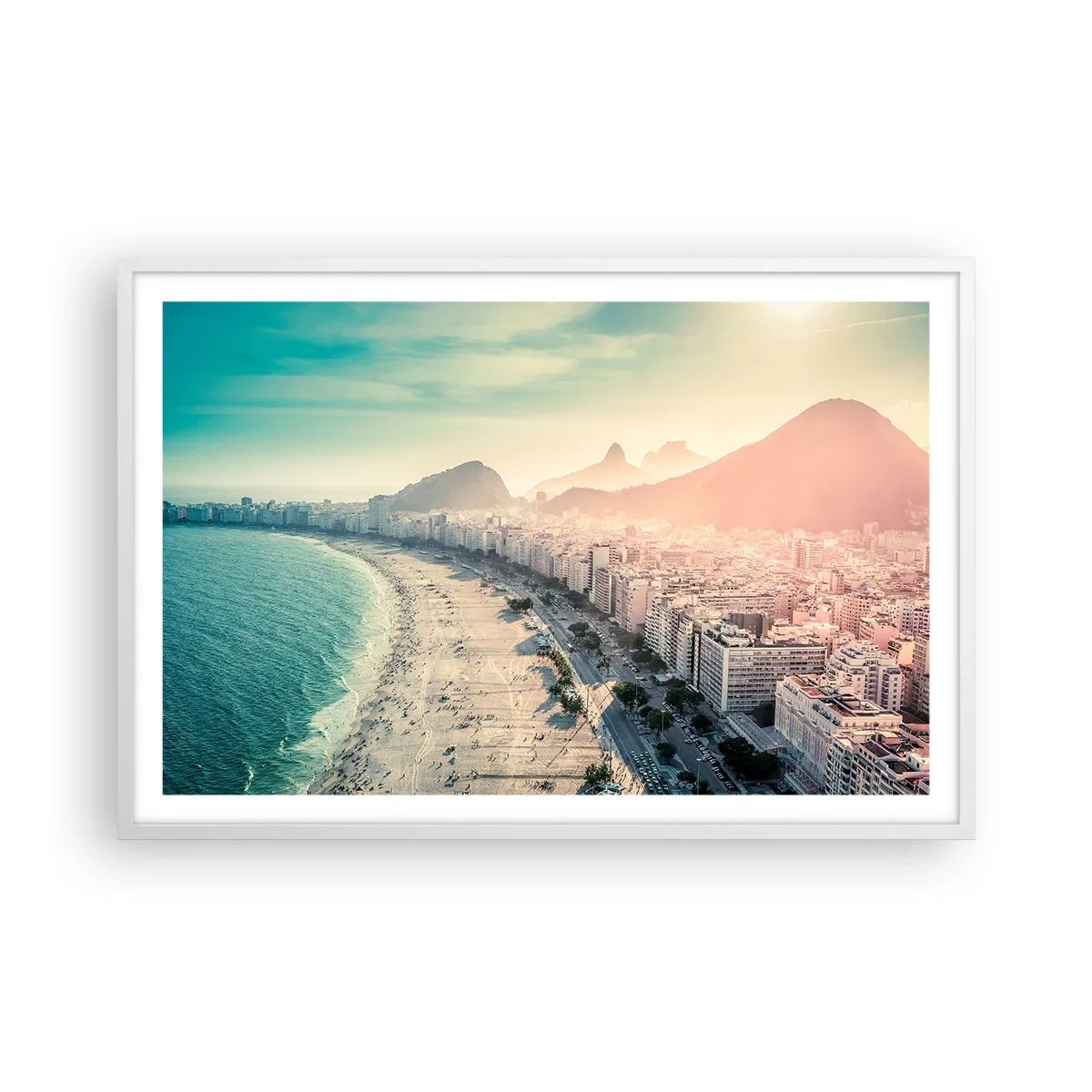 Poster in cornice bianca - Vacanze senza fine a Rio - 91x61 cm