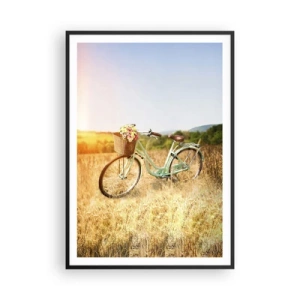 Poster in cornice nera - Resto qui un attimo - 70x100 cm