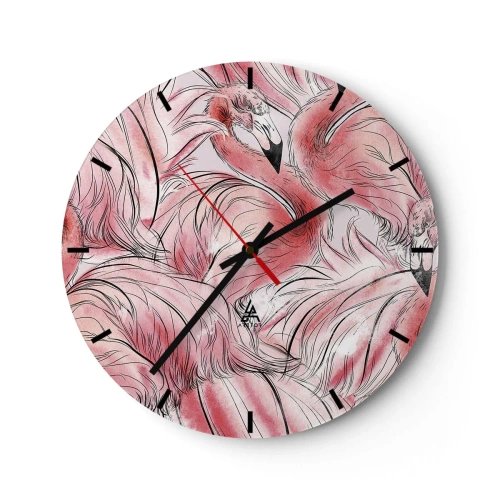 Orologio da parete - Orologio in Vetro - Corpo di ballo alato - 40x40 cm