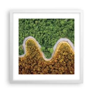 Poster in cornice bianca - Confine e separazione - 40x40 cm