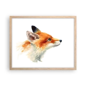 Poster in cornice rovere chiaro - La prudenza non è mai troppa - 50x40 cm