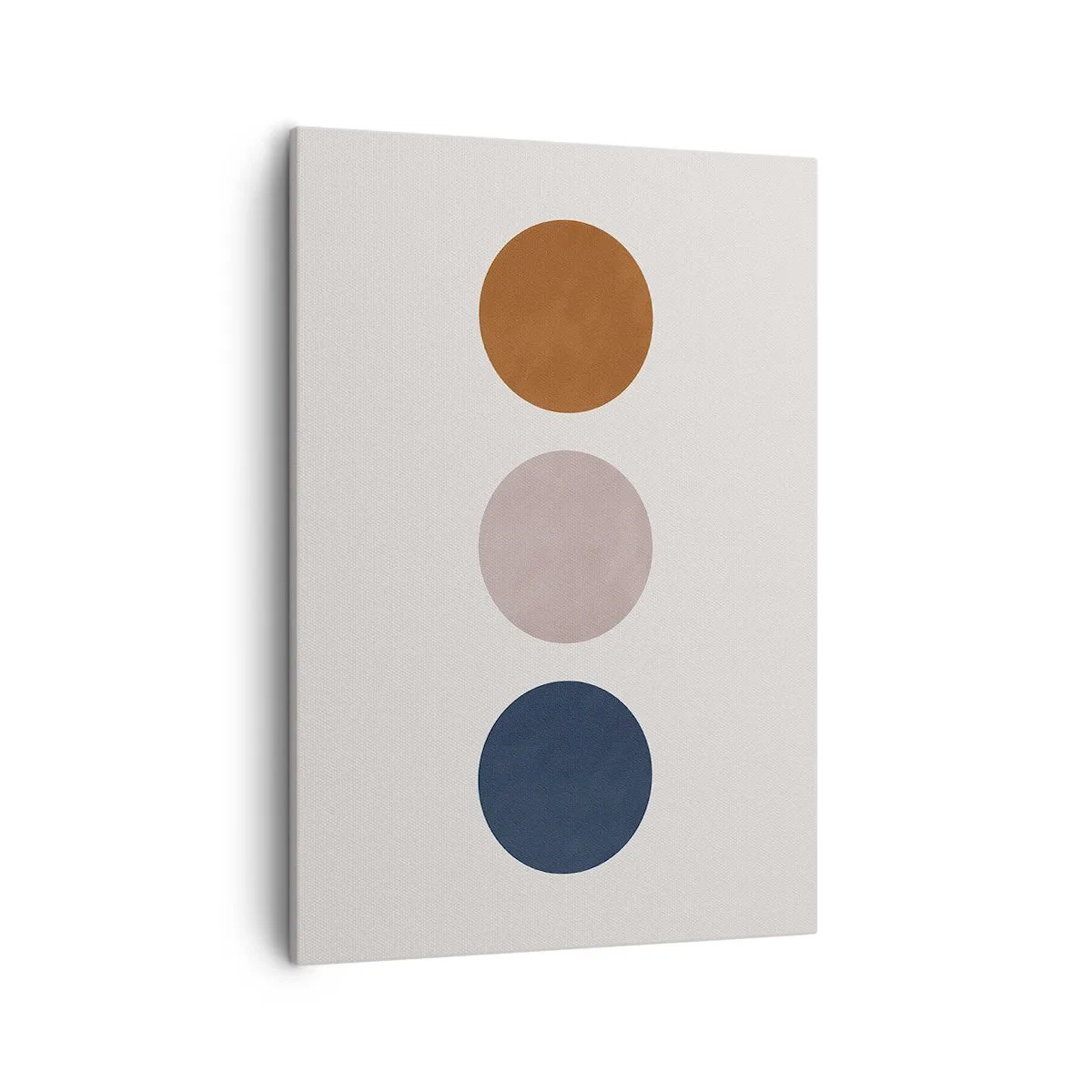 Quadro su tela - Stampe su Tela - Una composizione minimalista con tre cerchi colorati - 50x70cm - Simbolo di perfezione - Decorazione murale moderna per soggiorno e camera da letto ARTTOR