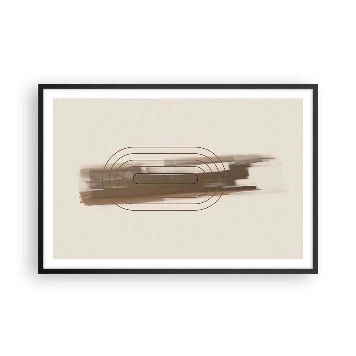 Poster in cornice nera - Un soffio di grigio - 91x61 cm