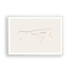 Poster in cornice bianca - La forma del desiderio - 100x70 cm