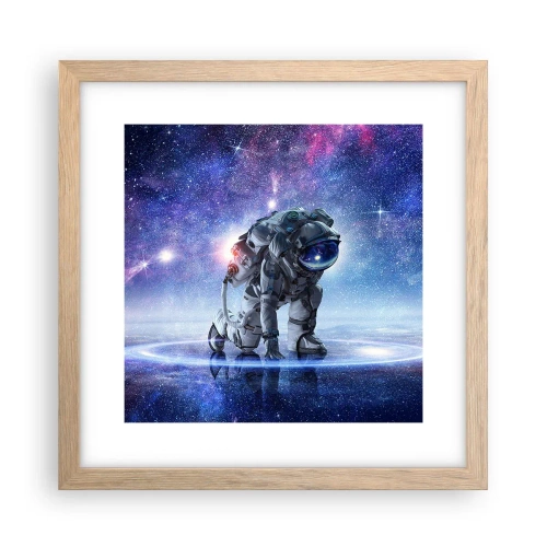 Poster in cornice rovere chiaro - Il cielo stellato sopra di me - 30x30 cm