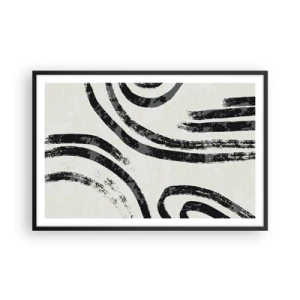 Poster in cornice nera - Interrotto a metà - 91x61 cm