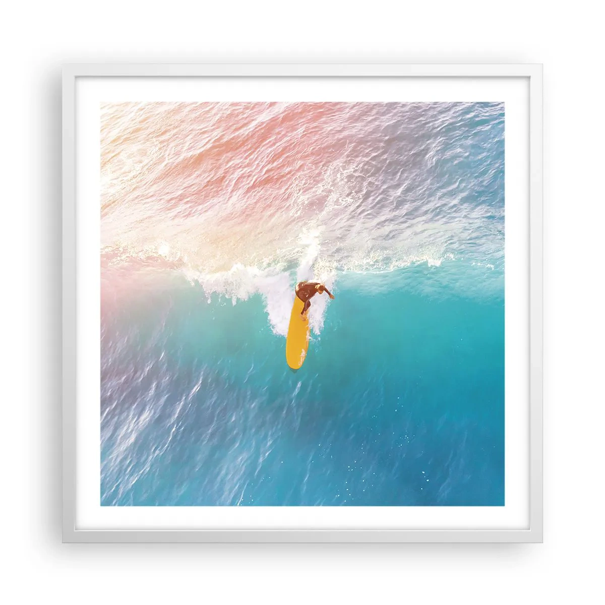 Poster in cornice bianca - Il cavaliere dell'oceano - 60x60 cm