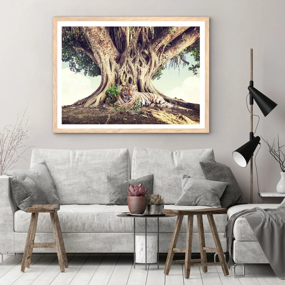 Poster in cornice rovere chiaro - Vista dal Libro della Genesi - 91x61 cm