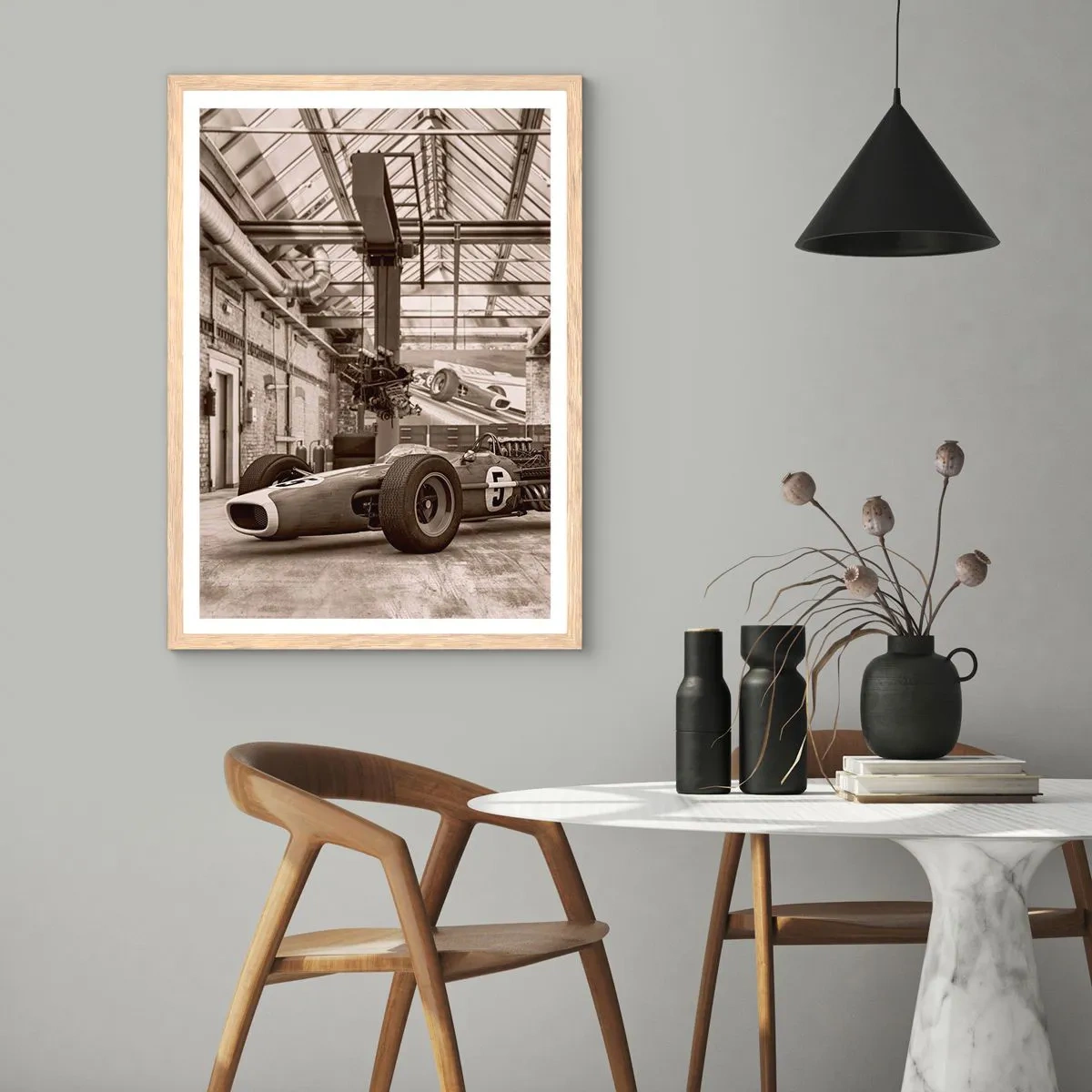 Poster in cornice rovere chiaro - Il riposo del vincitore - 70x100 cm