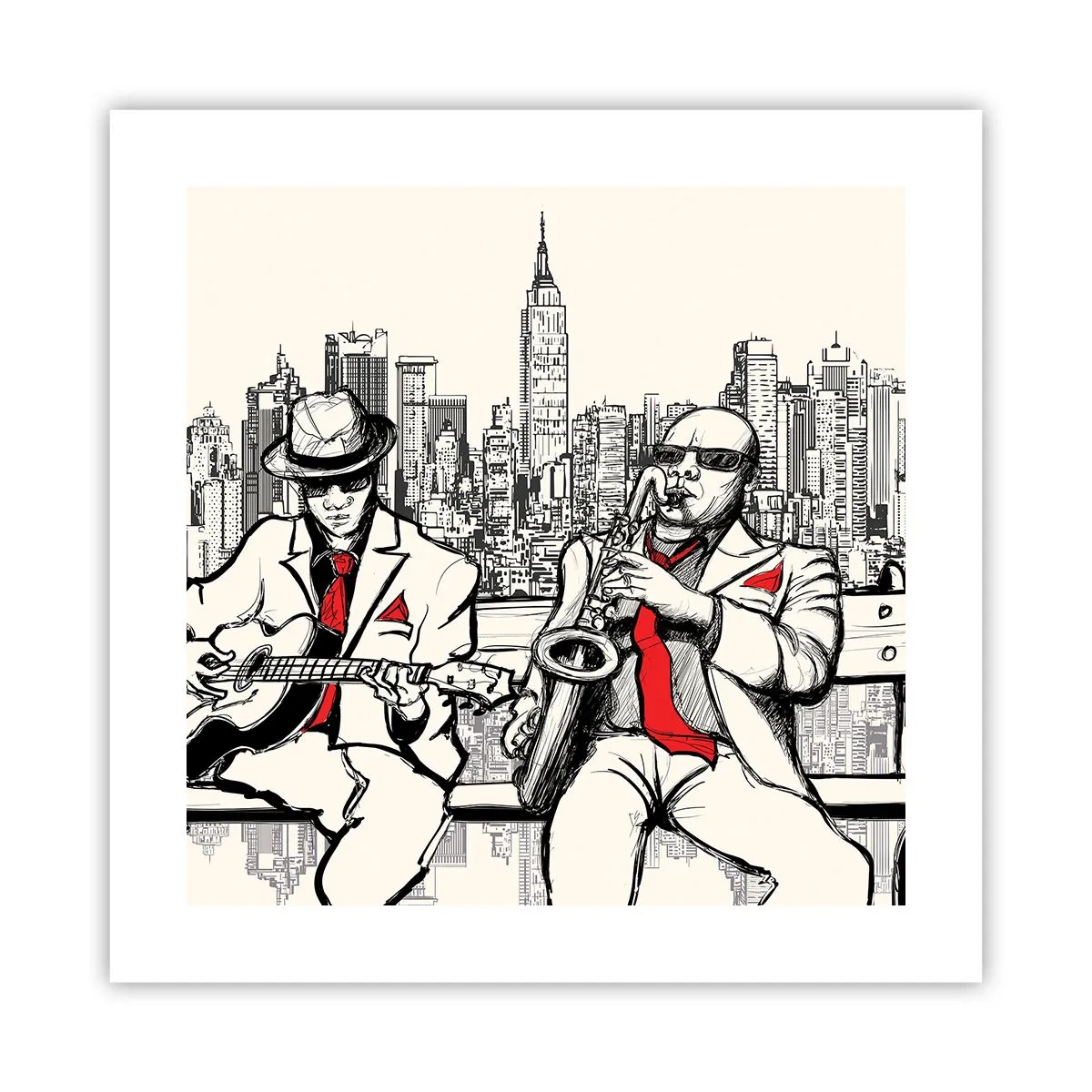 Poster - Improvvisare a New York - 40x40 cm