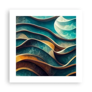 Poster - I meandri del blu - 40x40 cm