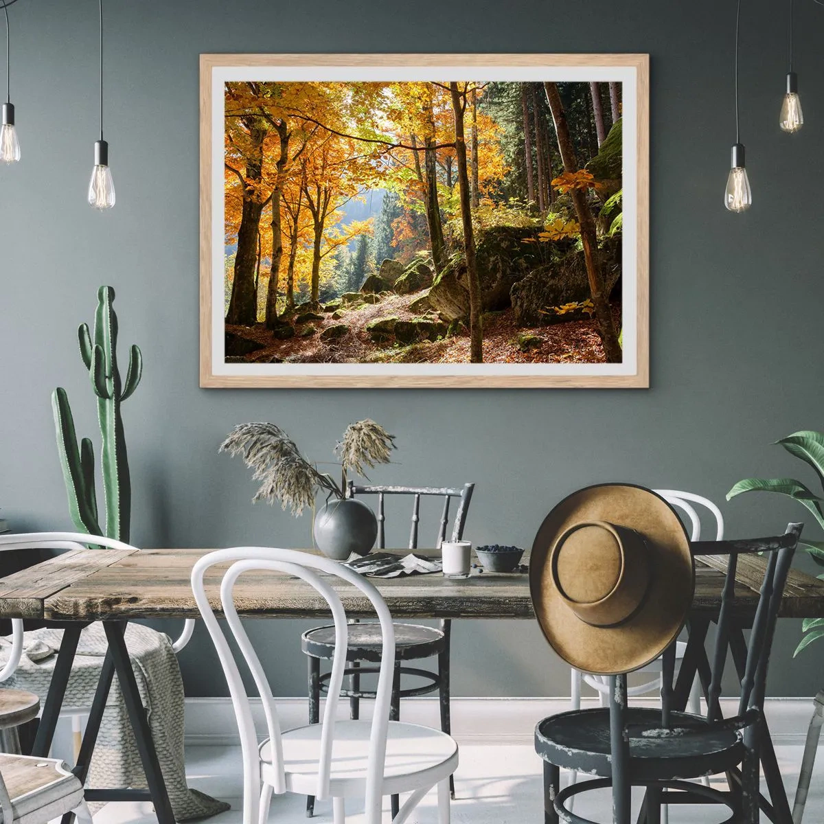 Poster in cornice rovere chiaro - Il tempo del riposo - 70x50 cm