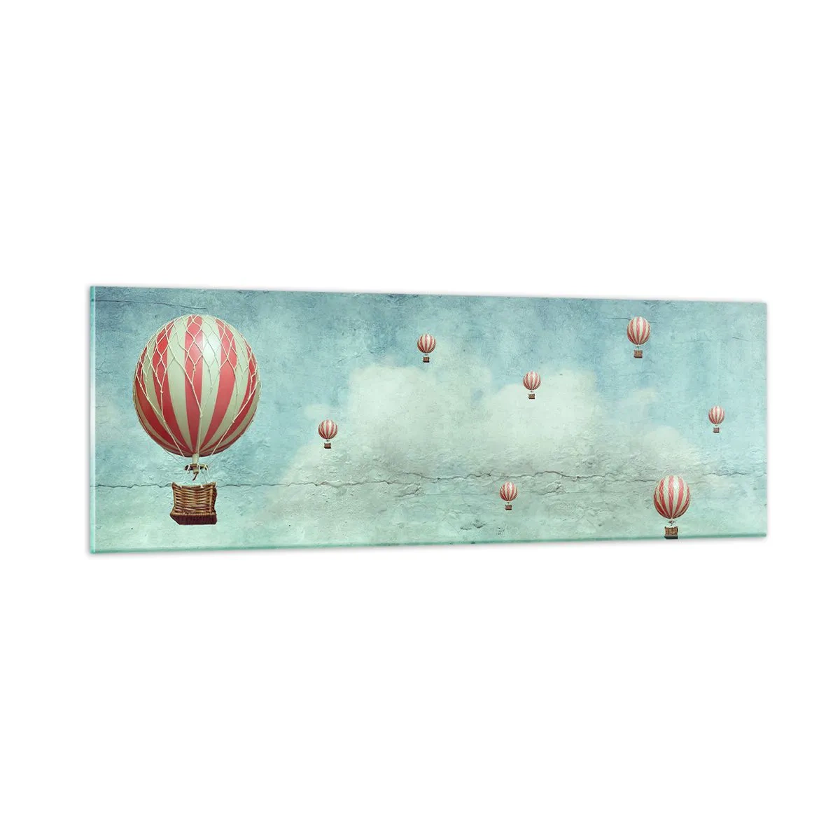 Quadro su vetro - Liberi dal tumulto della vita - 90x30 cm