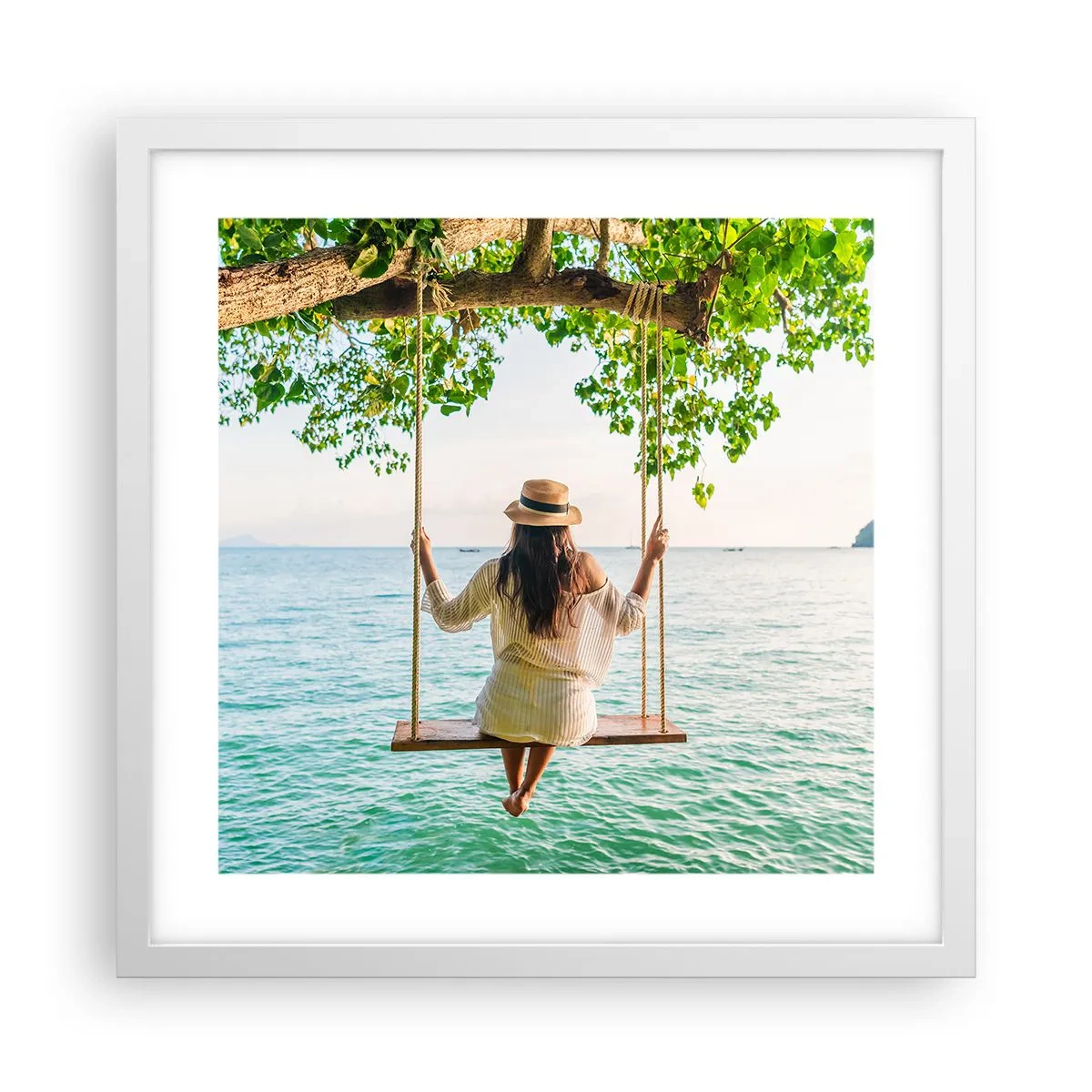 Poster in cornice bianca - La vita è bella - 40x40 cm