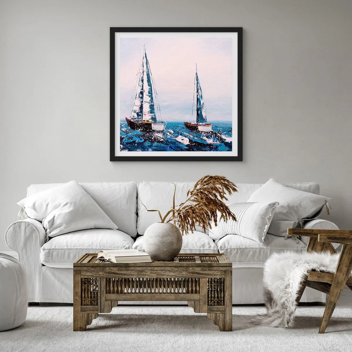 Poster in cornice nera - Fratellanza nel vento - 30x30 cm