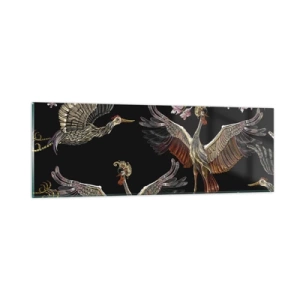 Quadro su vetro - Uccello fantastico - 90x30 cm
