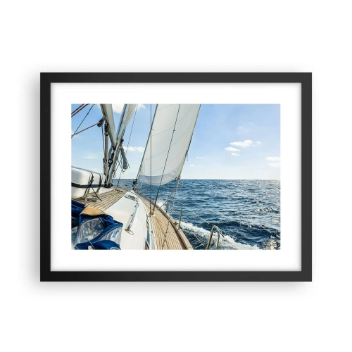 Poster in cornice nera - Benvenuta avventura - 40x30 cm