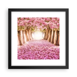 Poster in cornice nera - La strada verso il paradiso - 30x30 cm