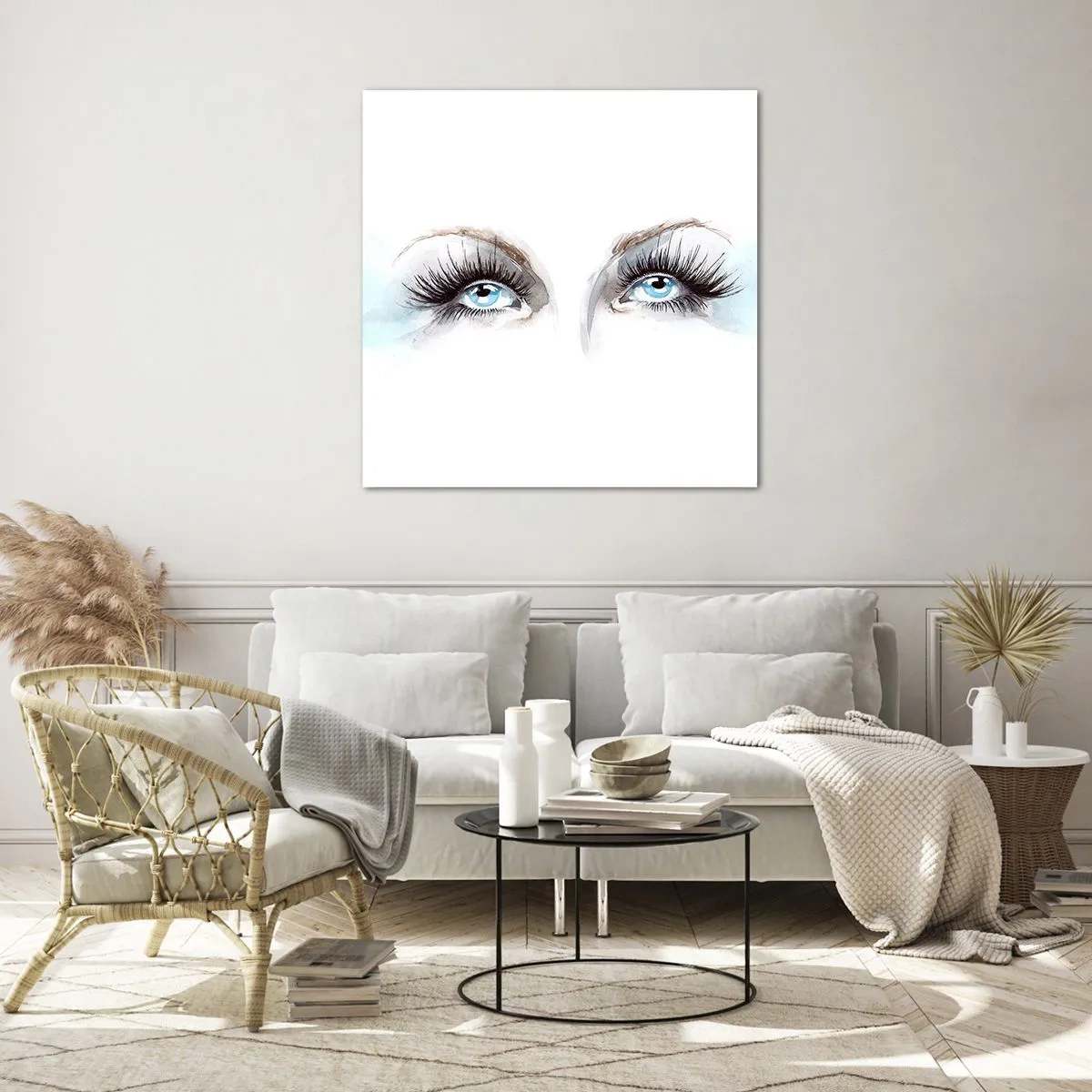 Quadro su vetro - Occhi d'angelo? - 50x50 cm