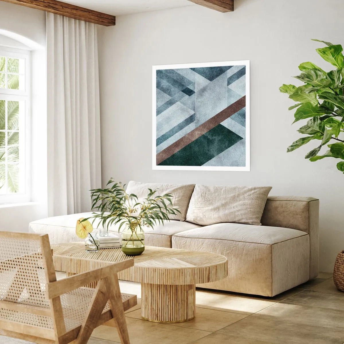 Poster - La ricercata eleganza della geometria - 60x60 cm