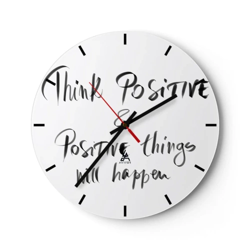 Orologio da parete - Orologio in Vetro - Come vivere? - 40x40 cm