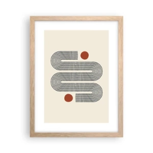 Poster in cornice rovere chiaro - Dall'inizio alla fine - 30x40 cm