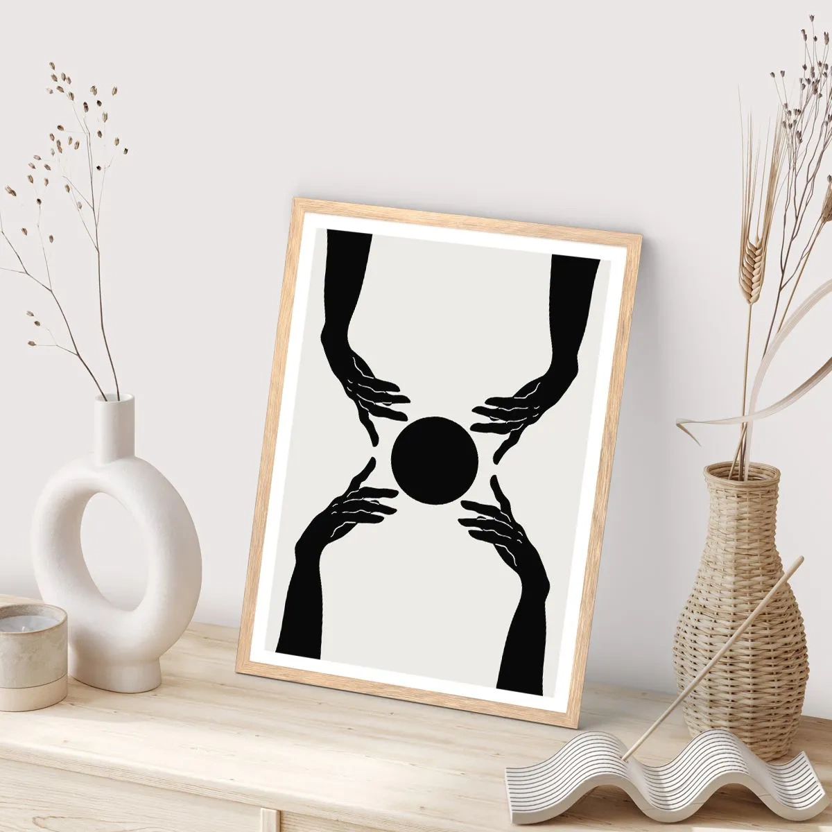 Poster in cornice rovere chiaro - Segno misterioso - 50x70 cm