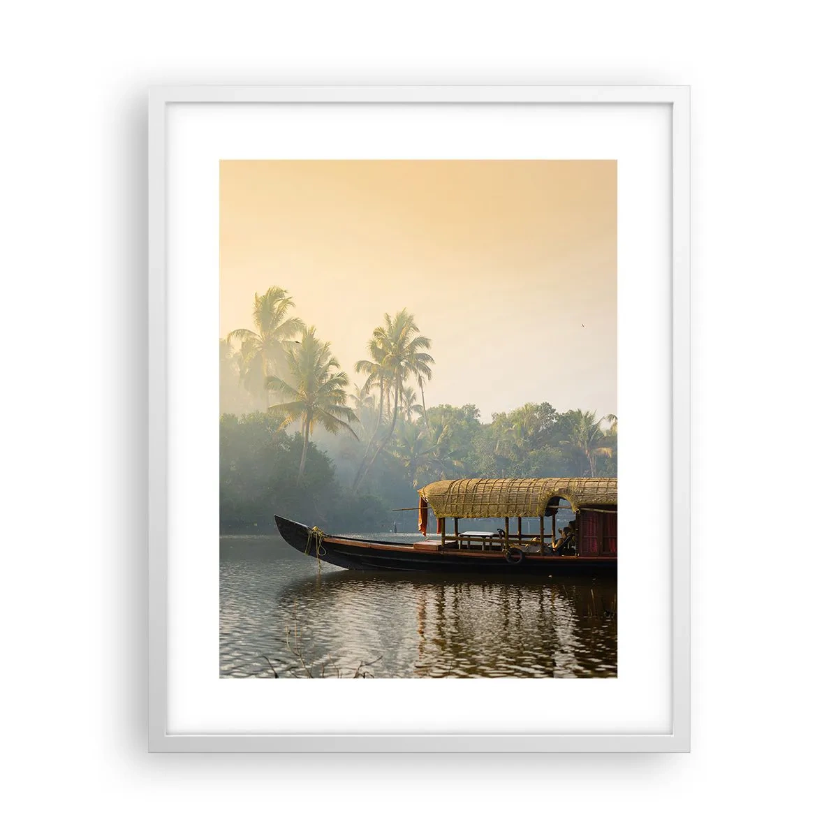 Poster in cornice bianca - Casa sul fiume - 40x50 cm