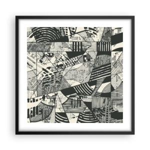 Poster in cornice nera - Dinamica della contemporaneità - 50x50 cm