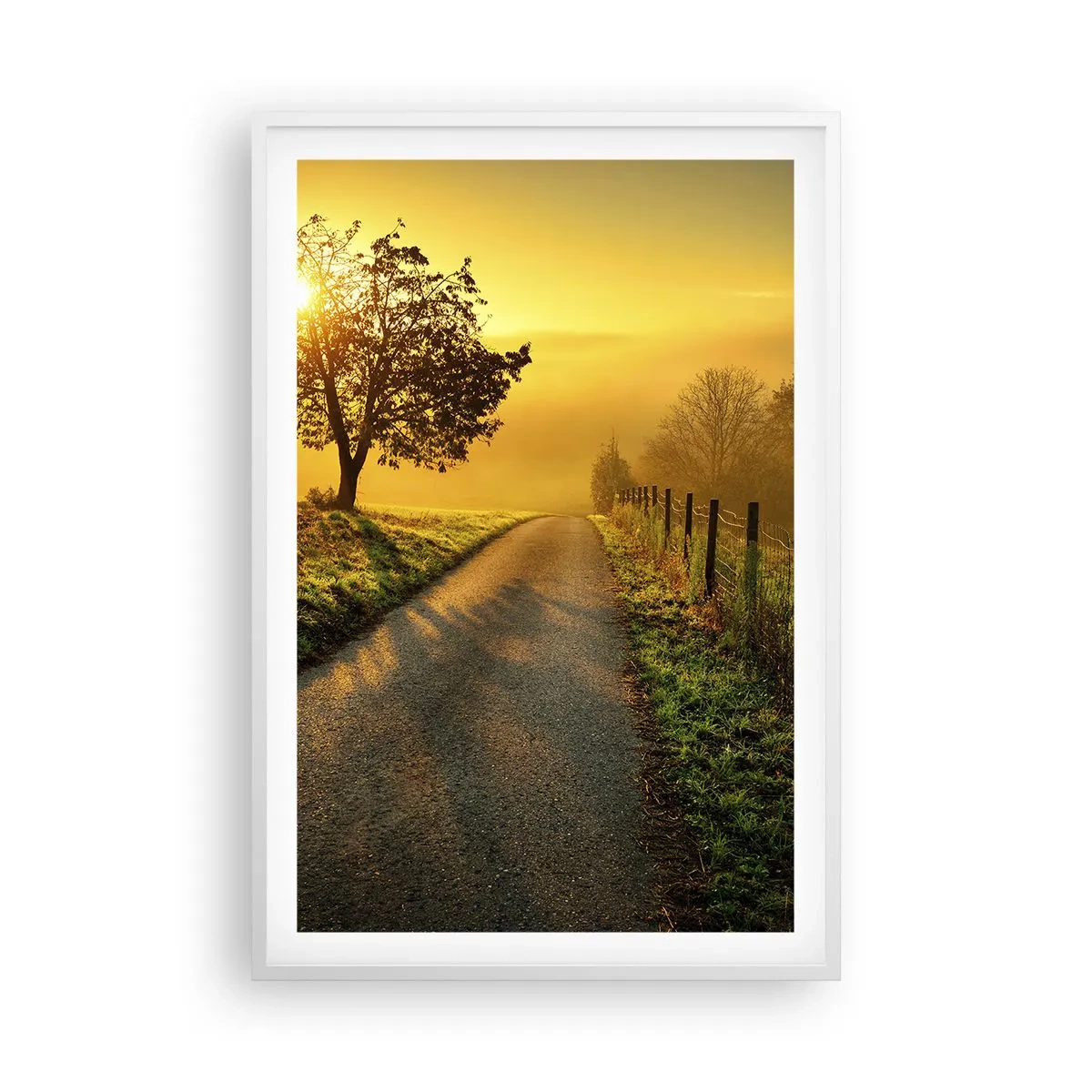 Poster in cornice bianca - Pomeriggio di miele - 61x91 cm