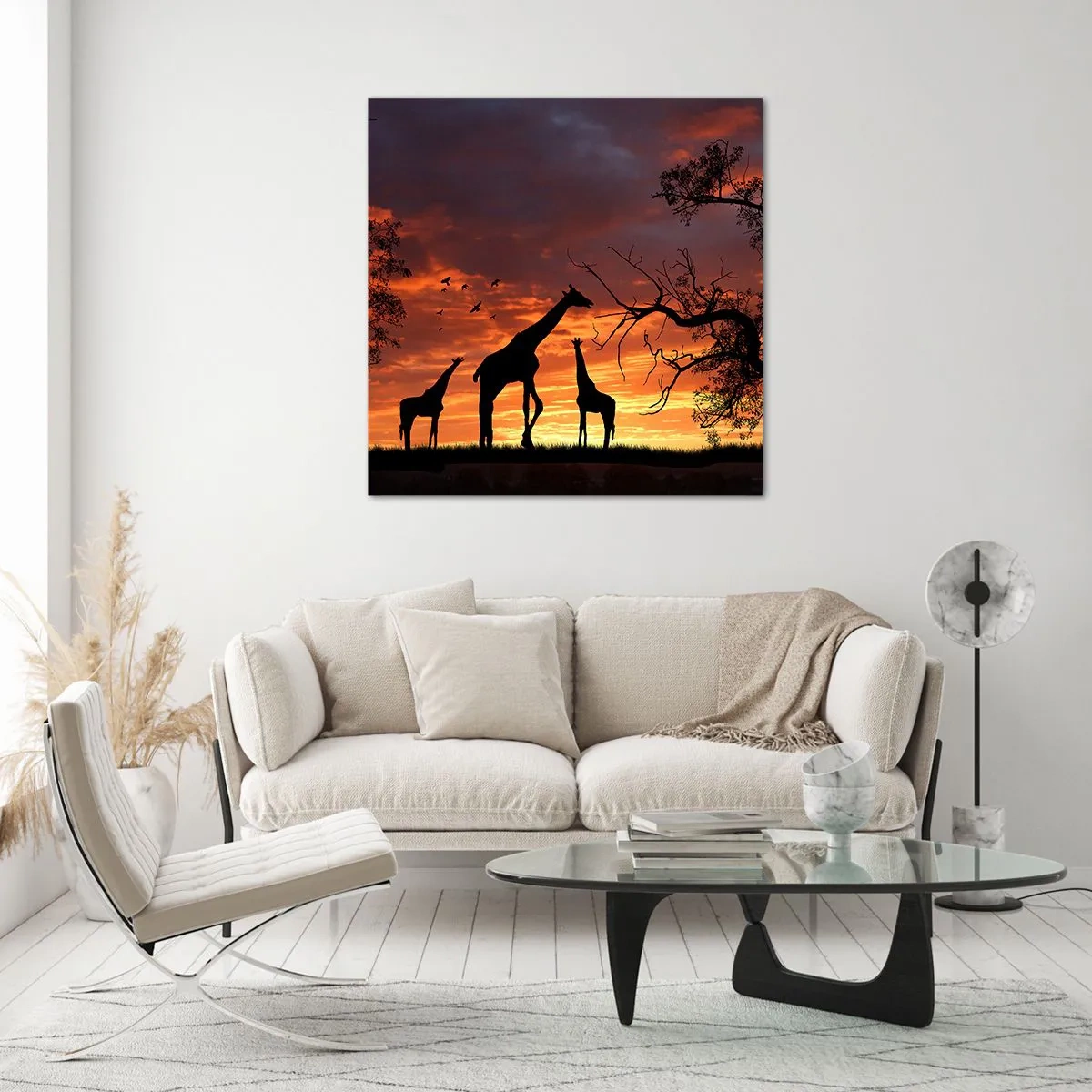 Quadro su vetro - Piccola cena tra amici - 30x30 cm