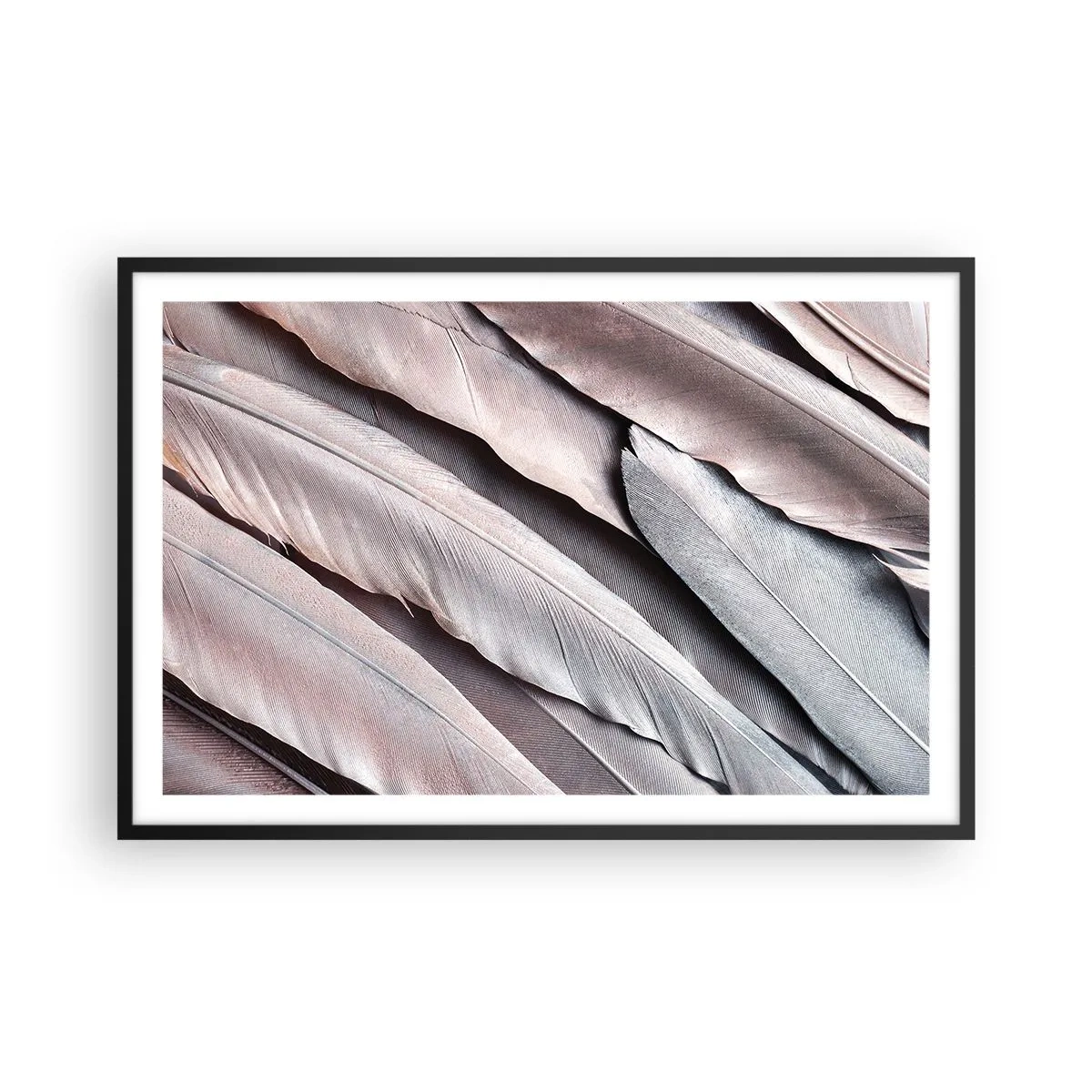 Poster in cornice nera - Argento rosato - 91x61 cm