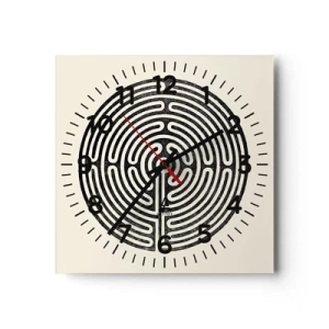 Orologio da parete - Orologio in Vetro - Ordine misterioso - 30x30 cm