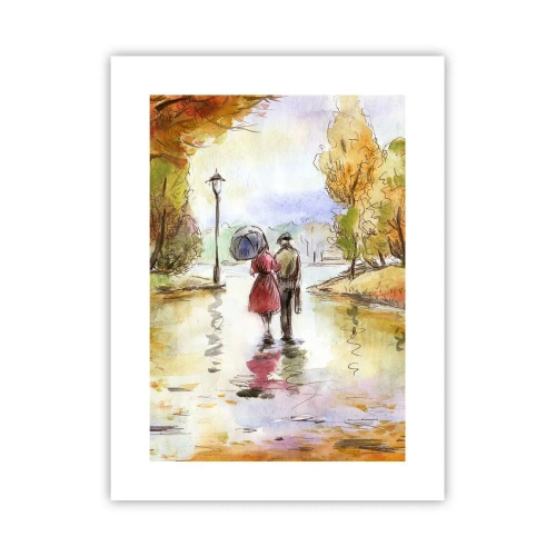 Poster - Autunno romantico nel parco - 30x40 cm